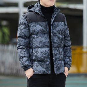Doudoune pour hommes de haute qualité résistante au froid avec veste en coton surdimensionnée à capuche épaisse de style occidental et veste en coton chaude