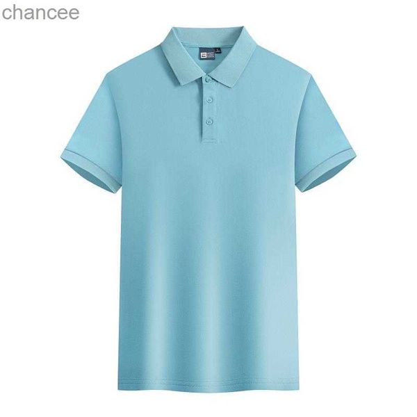 Polo en coton et spandex pour hommes de haute qualité, nouveau T-Shirt à manches courtes, respirant, haut de gamme, décontracté, à revers, été 2023, HKD 230825.