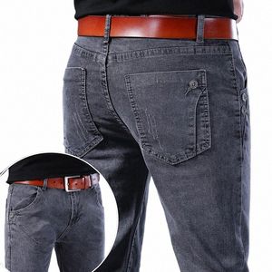 Jeans en denim pour hommes de haute qualité All-match Cool Casual Lg Pantalon Homme Slim Gris Dropship Pantalon 28-38 q7vF #