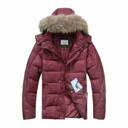 Veste d'hiver en duvet pour hommes de haute qualité, manteau décontracté à capuche, épais et chaud, vestes d'hiver Parka taille russe p10X #