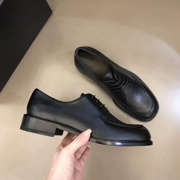 Zapatos de vestir de boda formales informales cómodos de cuero genuino para hombre de alta calidad marca de moda con cordones Oxfords tamaño 38-45