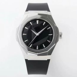 Relojes casuales de lujo de alta calidad de hombres de alta calidad Caso de goma natural Caja de acero 316L Diamante de zafiro angular brillante Relojes de lujo