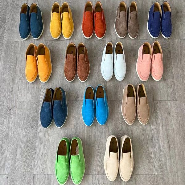 Cubre pies de estilo primavera y otoño para hombres de alta calidad, zapatos casuales de conducción de cuero genuino esmerilado de alta calidad para mujeres, zapatos altos de moda y versátiles