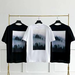 Camisetas de alta calidad para hombre, camiseta de manga corta de diseñador FOG, imagen de moda, Misty Forest, camisetas sueltas de algodón puro S-2XL