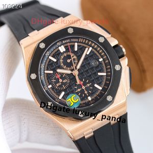 Montres pour hommes de haute qualité 26470 montre de chronométrage mécanique automatique 42mm 6 broches 12 mots chronomètre cal.3126 super bracelet en caoutchouc d'usine montre de luxe étanche