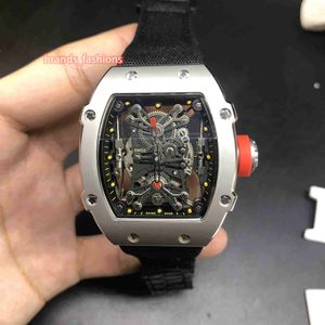 Hoge Kwaliteit Herenhorloges Silver Rvs Case Watch Hollow Movement Black Nylon Strap Horloge Automatisch Mechanisch Horloge