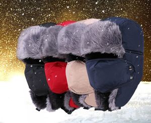 Gombado de invierno para hombres de alta calidad, espesor de nieve, con máscara, sombreros de bombardero de ciclismo a prueba de viento para mujeres para hombres de esquí Trapper Cap