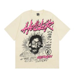 Men de haute qualité t-shirts Hellstar Round Crew Neck Designer Tops Men Hip Hop Vêtements en vrac Mélange Coton Colon