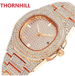 Hoge Kwaliteit Mannen Dames Diamanten Horloges Jurk Suqare Dial Full Rvs Band Casual Quartz Horloge voor Laides Girl Vrouwelijk Gift