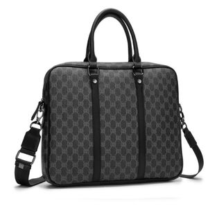 Hoogwaardige mannen Women Fashion Design Laptop Bag Leather Cross Body Shoulder Notebook Business aktetcomputer met messenger -tassen 3136