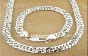Ensembles de bijoux pour hommes de haute qualité, chaîne, collier et Bracelet en argent 925, 5setlot5778764