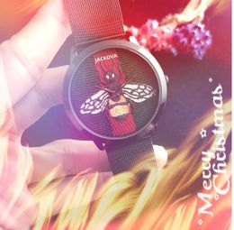 Hoge kwaliteit heren bee designer horloge 40 mm orologio di lusso roestvrijstalen mesh quartz automatisch uurwerk montre de luxe herenhorloges Klok Relogio Masculino