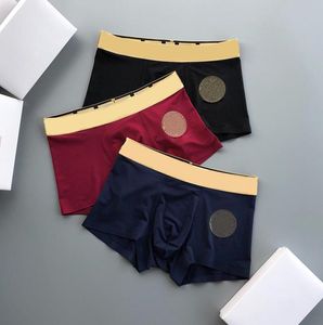 Mentières de haute qualité Boxer Boxers Fashion Fashion Sexe Sexy Classic Men Boxer Boîtres décontractés sous-vêtements Sous-vêtements respirants 3pcs avec boîte