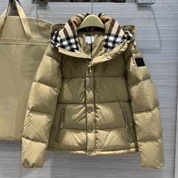 Hoge kwaliteit heren donsjas Designer Parka's 23FW Mode Winter Heren Dames Jas Luxe Letter Plaid Klassieke Warme Top Jas Drie Kleuren