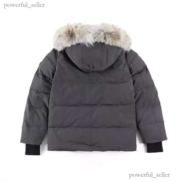 Chaqueta de plumón para hombre de alta calidad Abrigo de ganso Piel de lobo grande real Gansos canadienses Invierno Nueva chaqueta de plumón Wyndham Abrigo Ropa Estilo de moda informal Prendas de abrigo de invierno 401