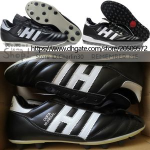 Verzenden met tas Kwaliteit voetbalschoenen Copa Mundial Team FG TF Turf Klassieke voetbalschoenen Zacht leer Comfortabele training Zwart Witte voetbalschoenen US 6.5-11.5