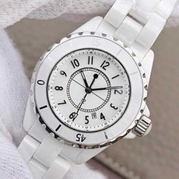 33 mm dameshorloges van hoge kwaliteit herenhorloge 38 keramiek wit zwart aaa relojs Japans quartz uurwerk Vintage Orologio. saffierkristal mode aaa horloge ch