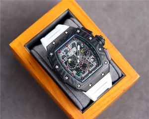 Mens van hoge kwaliteit horloges kwartsbeweging multifunctionele mannen sport militair horloge rubberen riem