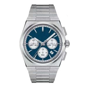 Relojes para hombre de alta calidad Tisso Panda Dial Cronógrafo Reloj con movimiento de cuarzo Prx 6 pines 42 mm Montre Do Luxe Reloj de estilo clásico AAA