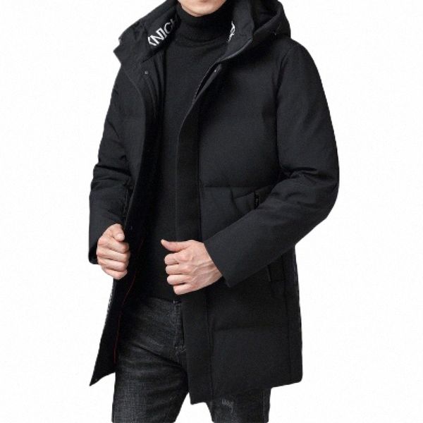 Haute Qualité Hommes Blanc Duck Down Vestes Hiver Lg Chaud Parka Hommes Fi À Capuchon Doudoune Manteaux Marque Hommes Vêtements Nice Q2iK #