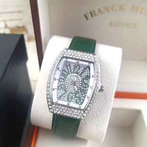 Hoge kwaliteit heren dameshorloge volledige diamant Iced Out riem ontwerper FRANCK MULLER horloges quartz uurwerk paar liefhebbers klok horloge 4842