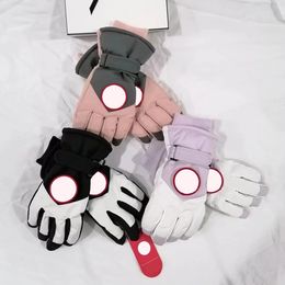 Gants sans doigts de haute qualité pour hommes et femmes, marque de styliste, impression de motifs épais, garde la mode au chaud, gants d'hiver pour Sports de plein air, accessoires en pur coton