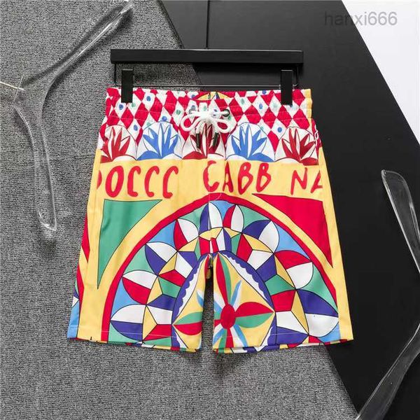 Shorts de vêtements pour hommes de haute qualité Summer Street Street Wear Séchage rapide Plaid Plaid Lettre à rayures Print Beld Resort Asian Taille M-3XL