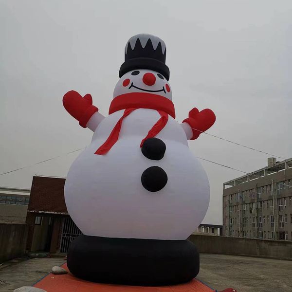 Muñeco de nieve inflable de Navidad de alta calidad, decoraciones de Papá Noel para exteriores, hombre de nieve con luz LED para decoración de jardín y patio de casa