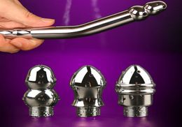 Haute qualité métal 3 tête douche lavement anal nettoyage godemichet anal anus douche nettoyant jouets sexuels pour hommes femmes lavage buttplug7910602