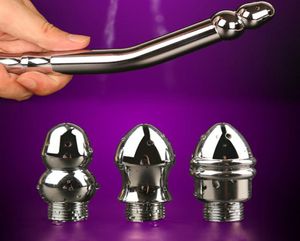 Hoogwaardige metalen 3 kop Douche klysma anale reiniging buttplug anus douche reiniger seksspeeltjes voor mannenvrouwen wash buttplug1272093