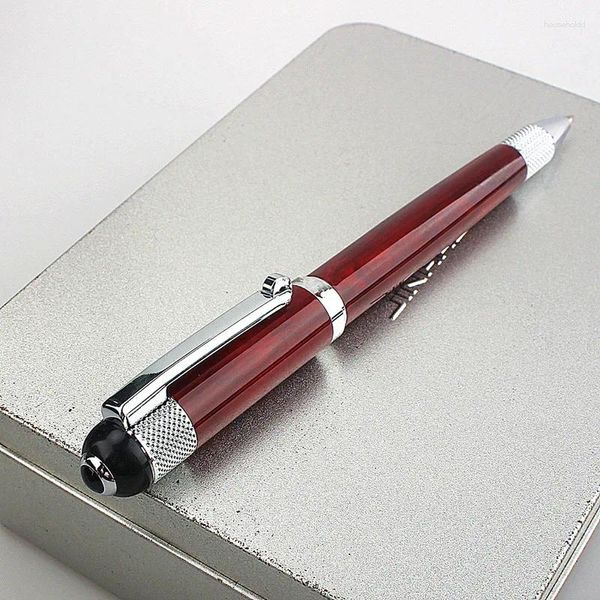 Stylo à bille rotatif en métal de haute qualité, 0.7MM, encre noire, Caneta d'affaires, écriture lisse, fournitures scolaires et de bureau