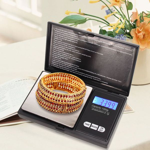 Balances de poche numériques Mini 100/200/300/500g x 0.01g 1000g x 0.1 0.1g Échelle Électronique Précise Bijoux Or Haute précision Cuisine Pesage Portable