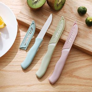 Mini calidad Mini Cuchillo de cerámica Mango de plástico Cuchillo de cocina Fruta afilada Cuchillo de parinamiento Cubiertos de cocina Cocina Accesorios de herramientas XVT0379