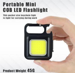 Mini de haute qualité COB RECHARGETY KEYCHAIN ​​LIGHT 3 MODES MODES MULIFICATION LED MULTIFONCTION LED LAMPE PORTABLE LALLE PROPILIT