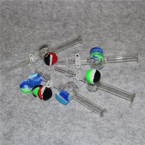 Narguilé Mini Nectar Pipe Kit avec Titanium Nail Quartz Tip 10mm 14mm Mini Verre Pipes plate-forme pétrolière
