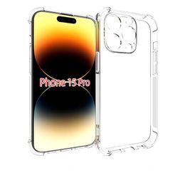 Étuis de téléphone portable de haute qualité pour iPhone 15 pro max plus 14 13 12, coque en TPU souple transparente antichoc