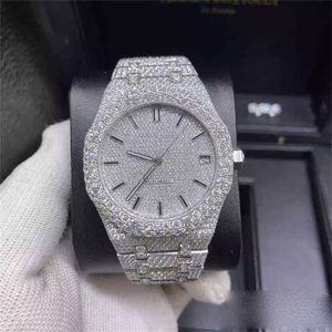 Haute qualité Moissanite Designer Montres Pass Hommes Vente Limitée Diamant Moissanite Montre Test Automatique Argent Top Qualité Eta Mouvement 904l Inoxydable 3DOU