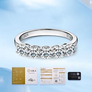 Hochwertiger Moissanit-Ring für Damen, leicht, mit Sterling-Silber-Mosan-Diamant, Hochzeits-Schwanzring, Hiphop-Schmuck, Geschenke