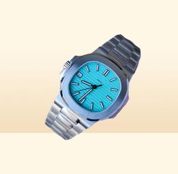 Hoge kwaliteit Meest dunne 94 mm mannen kijken jurk heren polshorloge 5711 57111A018 Automatische 324 Bewegingsarmband T Blue Dial Limited 5729628