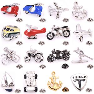 Haute qualité moto/vélo/bus/avion/voiture de course/bateau ancre broche hommes chemise costume LAPEL BADGE PIN cadeau