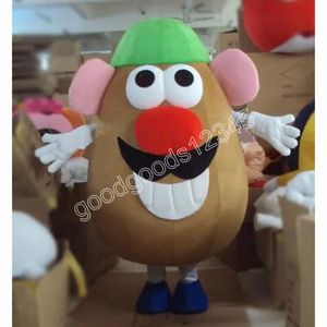 Costumes de mascotte de haute qualité Mr. Potato Head Halloween Robe de fête fantaisie Carrivale Carnival Noël publicitaire Tenue de costume de fête d'anniversaire