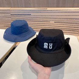 Hat de seau de logo de haute qualité Mui Mui Mui Broidé