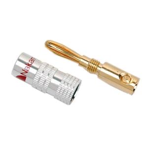 Hoge kwaliteit Nakamichi 24K gouden luidspreker-banaanstekkers connector ZZ