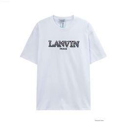 Haute qualité NOUVEAU 2024 T-shirts Lanvins pour hommes Lanvin Galler et couple de femmes T-shirt tendance de la rue Designer de luxe Mode Lanvin Sweat à capuche Ess T-shirt 3323