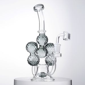 Hoge Kwaliteit Nieuwe 6 Bal Hookahs Douchekop Percelen Glazen Bongs Recycler Percolator Olie DAB Rigs 14mm Vrouwelijke Joint Water Pijpen met Banger XL-2241