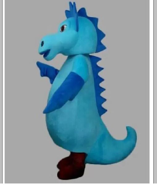 Haute qualité nouveau Blue Sea Horse poupée mascotte Costume adulte Halloween fête d'anniversaire dessin animé vêtements