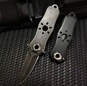 Cuchillo plegable de bolsillo EDC pequeño de alta calidad, hoja de punta de lanza 440C, mango de acero, Mini cuchillos EDC, cuchillo de regalo