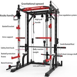 Hoge Kwaliteit Nieuwe Smith Machine Staal Squat Rack Gantry Frame Fitness Home Compive Training Device Free Squat Bank Press Frame.1