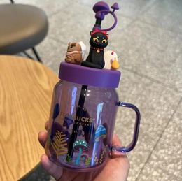 Hoge kwaliteit Nieuwe Starbucks Drinkware Halloween beperkte paarse elf Little Monster Creatief cadeau geven glazen rietje Drinkbeker
