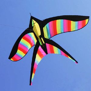 Nouveaux cerfs-volants d'oiseaux arc-en-ciel de haute qualité avec ligne de poignée en Nylon bon vol 0110